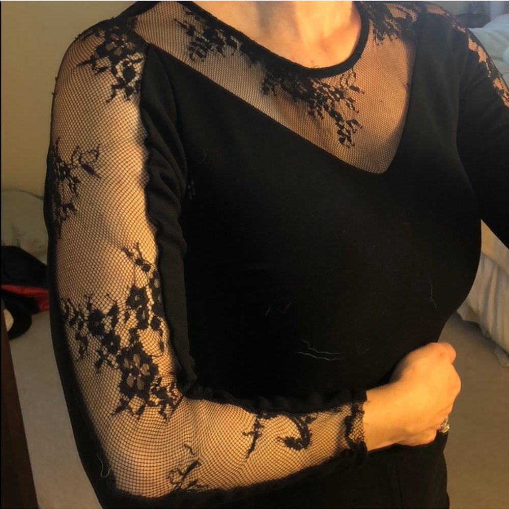 Black lace romper